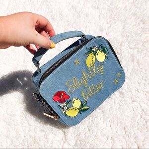 “Bitter Sweet” Skinny Dip Cross-Body Denim Bag🍋💙
